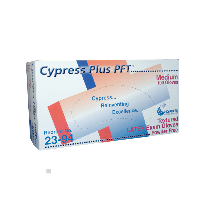 Cypress Plus PFT Latex Exam Gloves